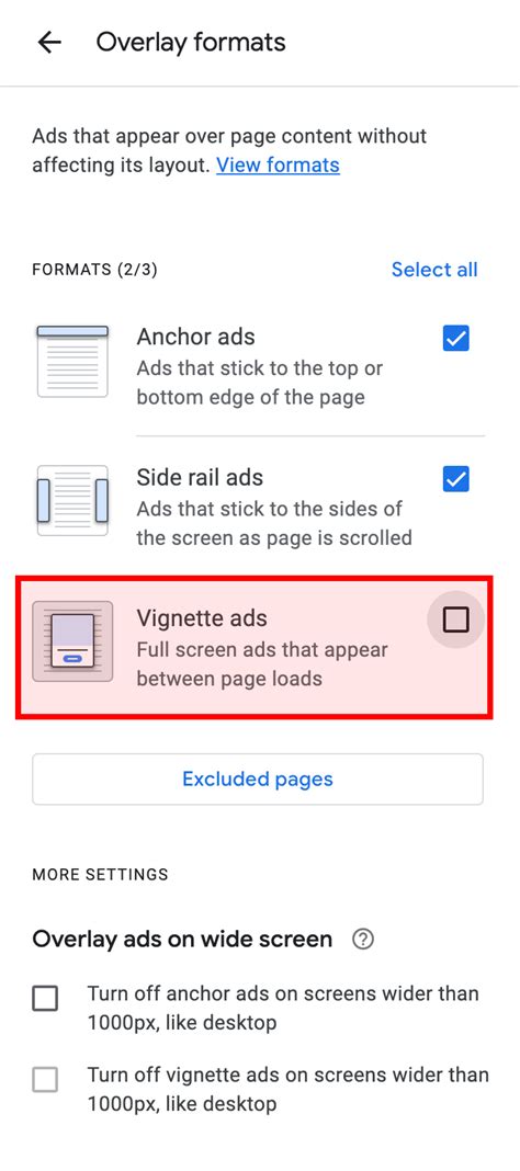 How to Turn On and Turn Off Vignette Ads ( Wide .